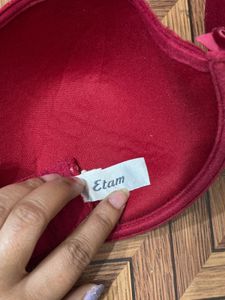 bra panty set wine colour