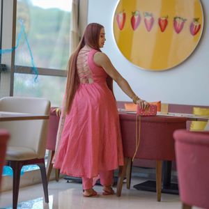 Open Back Kurta Set