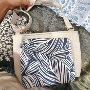 Canvas/jute sling bag