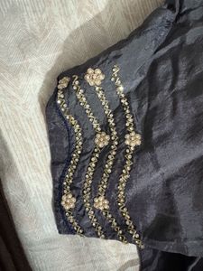 Beautiful Saree Blue Sequence