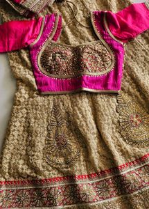 Hot Pink Embellished Indian Blouse