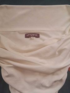 Viral Cowl Neck White Top