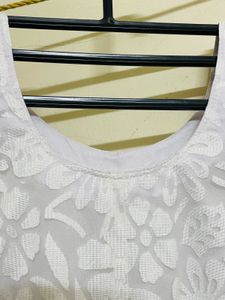 Elegant White Floral Lace Dress