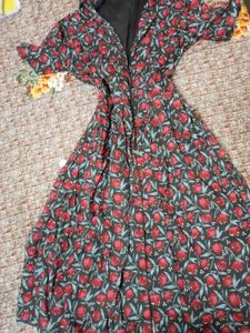Buttoned Floral Dress