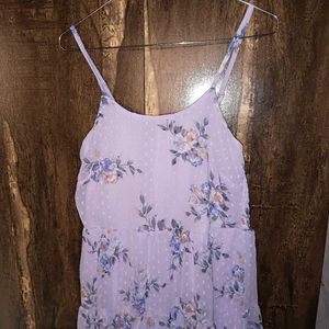 Floral Maxi Dress, Purple Gown