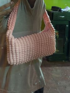 Cute Pink Knitted Strawberry Bag
