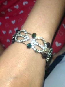 Sparkling Silver & Gemstone Bracelet