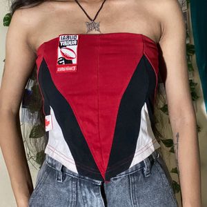 Y2k Block Tube Top