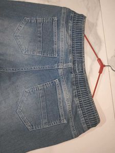 Denim Cargo Joggers