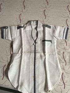 White Grey Kurta Pyjama Set