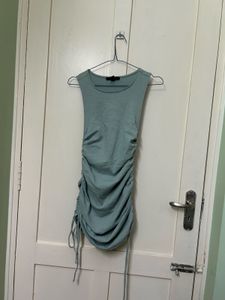 Forever 21 Sage Green Ruched Bodycon Dress