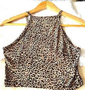 Leopard Print Halter Top