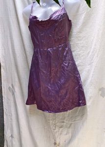 I. SEXY SATIN MINI DRESS