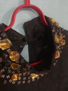 Elegant Black Embellished Dress