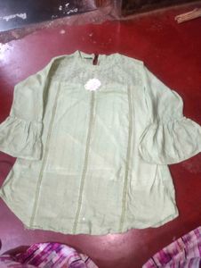 XXL Green Embellished Top
