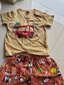 Combo 12 NoBoys&#39; Striped Tee &amp; Shorts Set