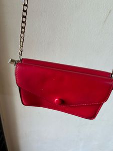 Red Chain Crossbody Bag