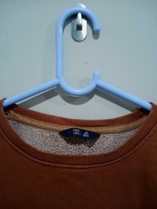 Brown Graphic Print Pullover