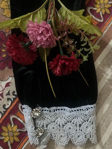 Elegant Black Velvet Dress