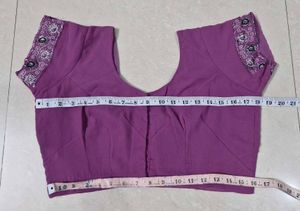 Elegant Purple Saree with Blouse