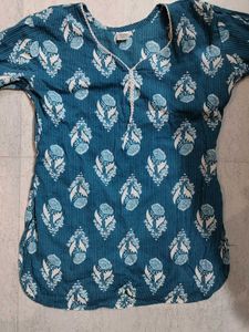 Teal Floral Print Tunic