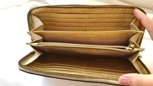 Michael Kors Pale Gold Continental Leather Wallet