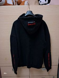 Black Graphic Print Hoodie