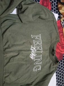 Olive Green &#39;Feeling Lucky&#39; Sweatshirt