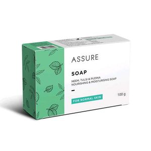 &#34;Assure Neem, Tulsi &amp; Pudina Soap – 100g Nourishin