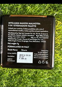 Myglamm Manish Malhotra 9 In 1 Eyeshadow Palette