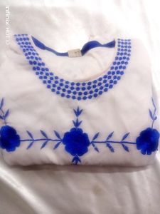 Rayal Blue Chiffon Kurta