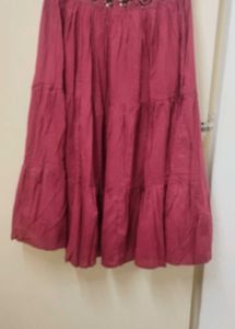 Navratri Special Red Ethnic Skirt