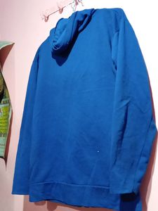 Unisex Blue Hoodie With Zippet