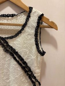 Beautiful Lace Trimmed  Top