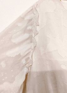 Cream Lace Dress With Empire Sleeves