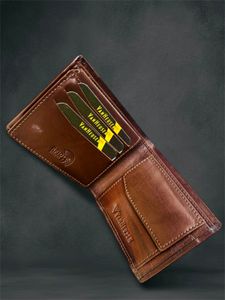 Van Heusen Genuine Leather Wallet Men&#39;s Wooden Box
