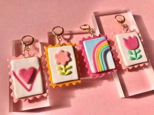 Postage Stamp Clay Charms 🌷✨