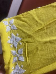 Yellow Embroidered Kurta
