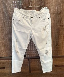 Vero Moda White Distressed Jeans