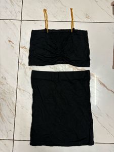 Black Chain Detail Set for girl made in Thailand