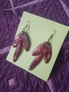 Unique Red Dangle Earrings