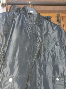 Black Colour Medium Size Jacket With Buttons Zip