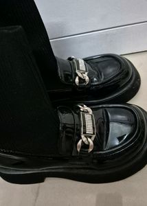 Chunky Goth Loafer With Socks Attached. On Sale