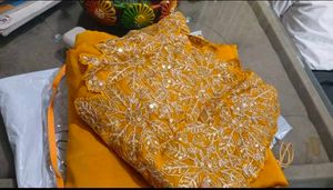 Elegant Yellow Saree for stitched
