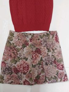 Combo Of Skirt And 2 Tops