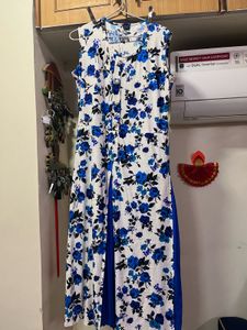 Gorgeous Ethnic White Floral Gown for Festival
