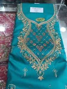 Teal Embroidered Salwar Kameez Suit
