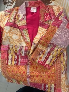 Chic Blazer &amp; Dress Set 3 pis Indowestern baby par