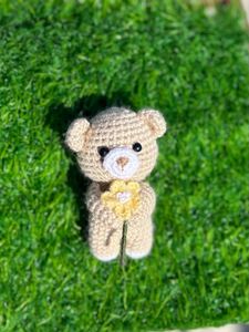 Handmade Crochet Teddy Keychain🧸
