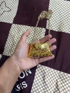 Gold Tone Necklace Bag